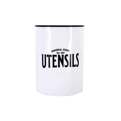 Metal Utensil Holder 2 Litres - White