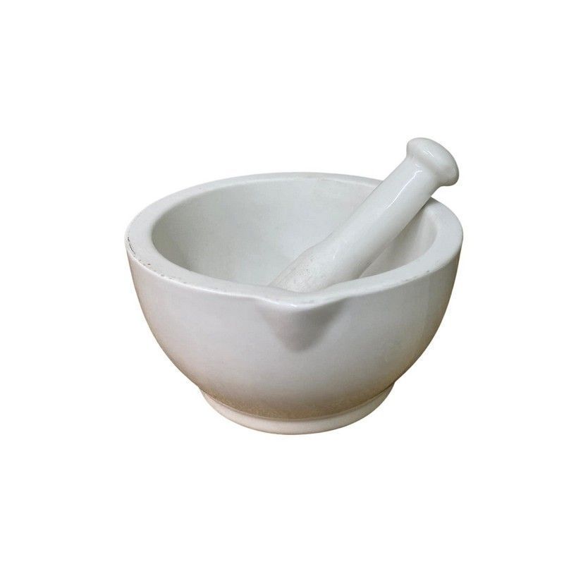 Pestle & Mortar Stoneware White - 14.5cm