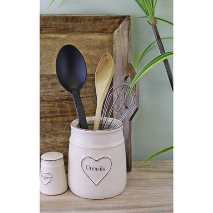 Heart Range Ceramic Kitchen Utensils Holder