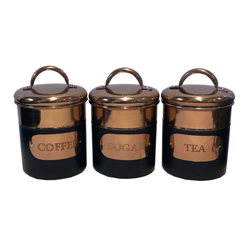 Metal Tin 940ml - Black & Copper