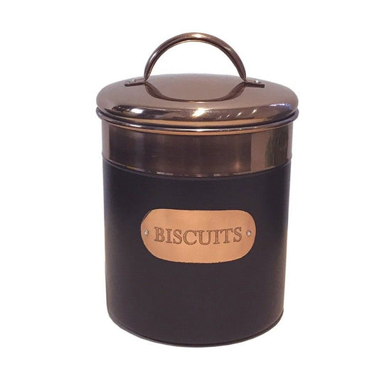 Metal Tin 3.89 Litres - Black & Copper