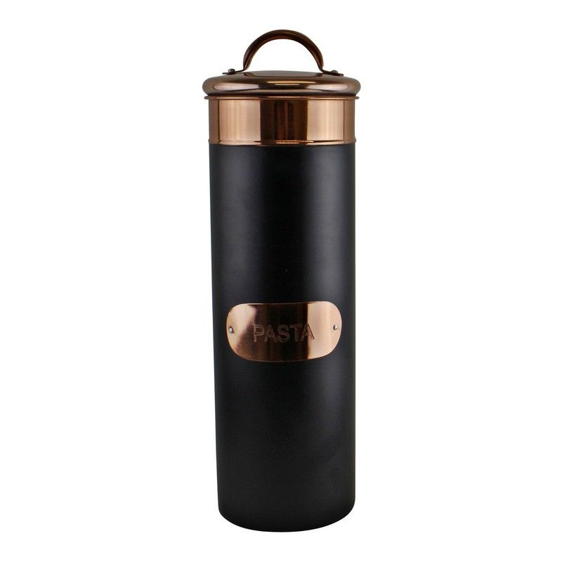 Metal Pasta Container 2.47 Litres - Black & Copper