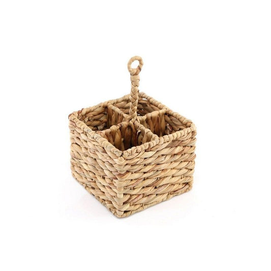 Natural Waterhyacinth Woven Cutlery Holder 26cm