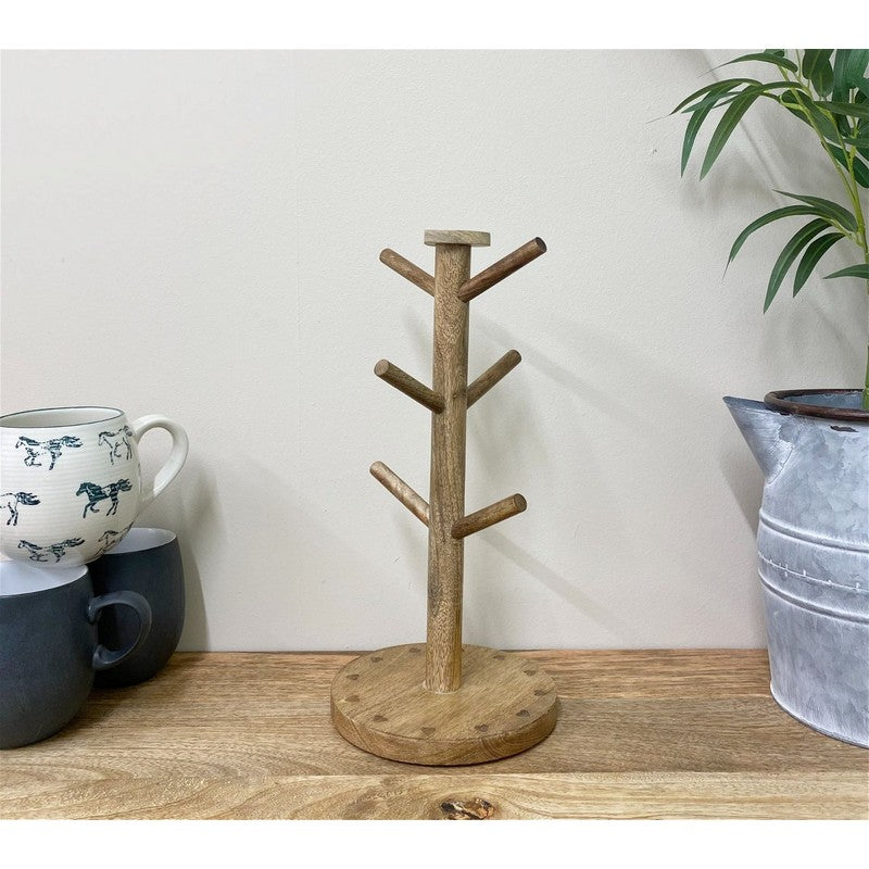 Mug Tree Wood - 33.5cm