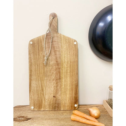 Chopping Board Wood with Cow Pattern - 50cm