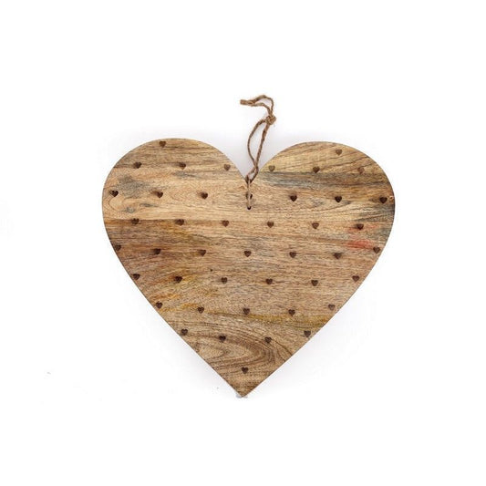 Heart Chopping Board Wood - 40cm