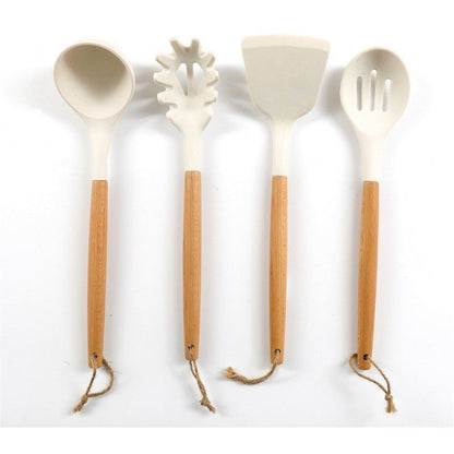 4x Kind Home Utensil Set White - 32cm