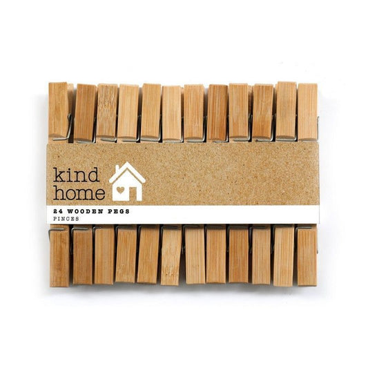 24x Kind Home Peg Bamboo - 17cm