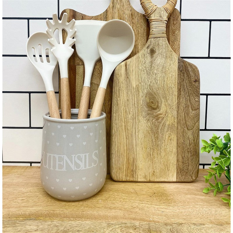 Ceramic Utensil Holder 1.78 Litres - Grey