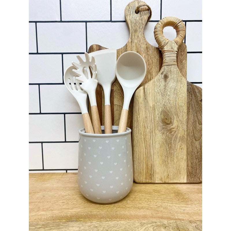 Ceramic Utensil Holder 1.78 Litres - Grey