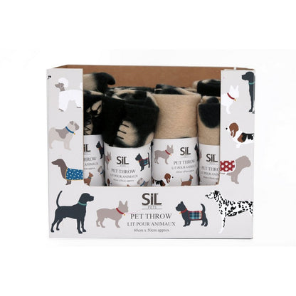 Sil Medium Dog Blanket Black Fleece 60cm by Geko