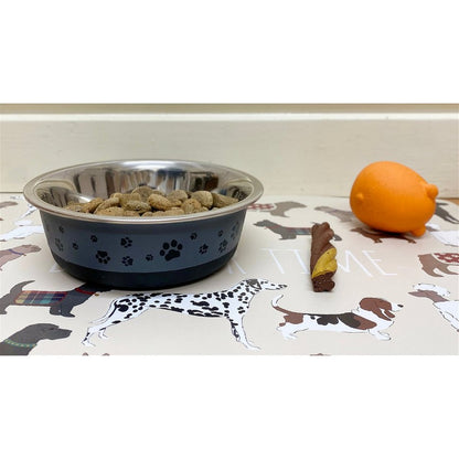 Cat and Dog Bowl Grey Stainless Steel 0.8 ml by Geko