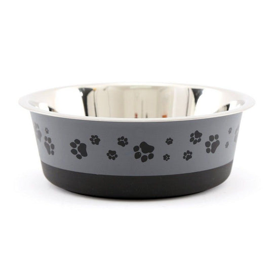 Cat and Dog Bowl Grey Stainless Steel 1.2 Litres by Geko