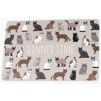 Cat Placemat Beige Rubber 43cm by Geko