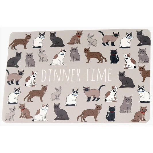 Cat Placemat Beige Rubber 43cm by Geko