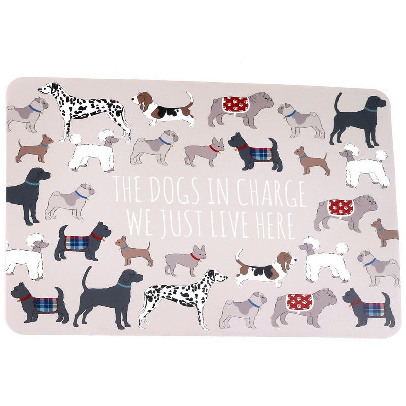 Dog Placemat Beige Rubber 43cm by Geko