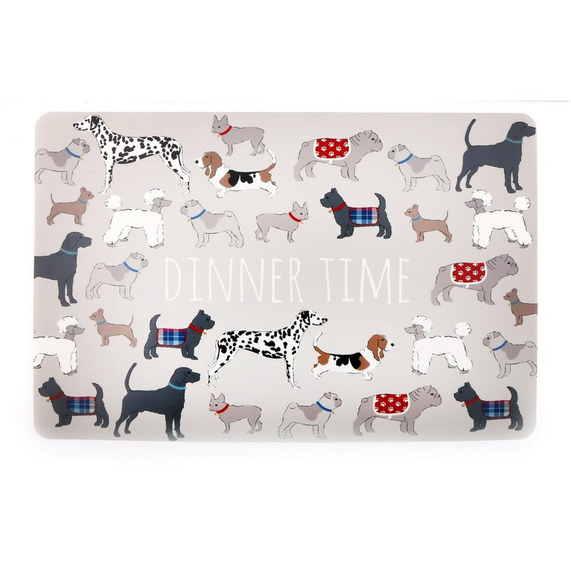 Dog Placemat Beige Rubber 43cm by Geko