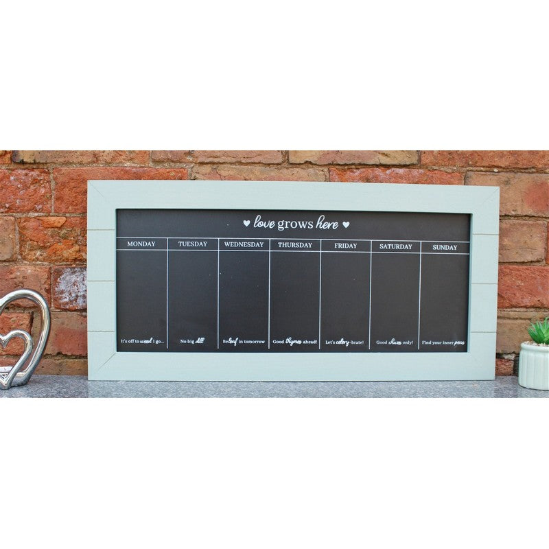 67X32 Chalkboard Week Planner Green