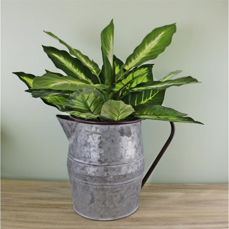 Jug Planter Metal Silver - 27cm