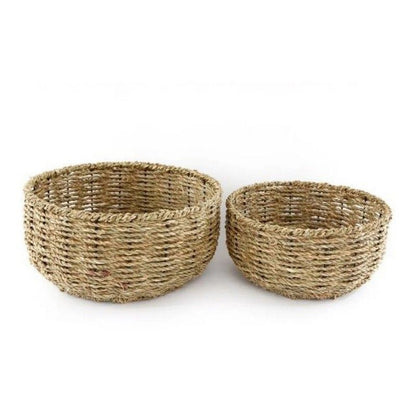 2 x Wicker Baskets - Natural