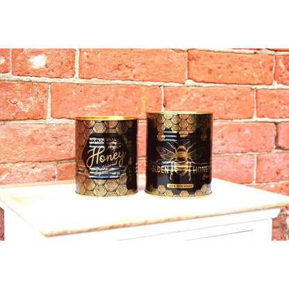 2 x Metal Tins - Black & Copper