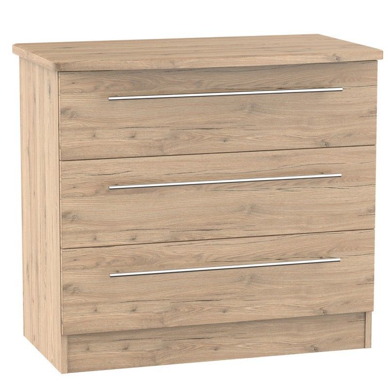 Colby Chest of Drawers Natural 3 Drawers