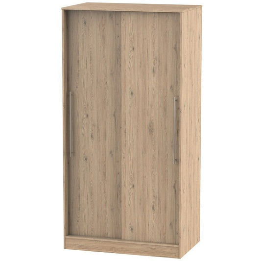 Colby Tall Sliding Door Wardrobe Natural 2 Doors