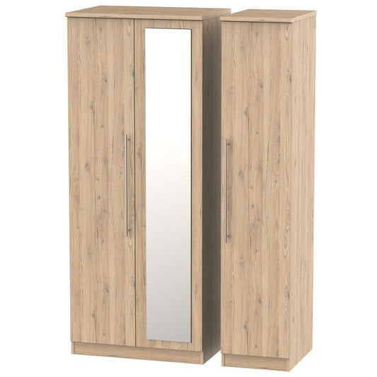 Colby Tall Wardrobe Natural 3 Doors