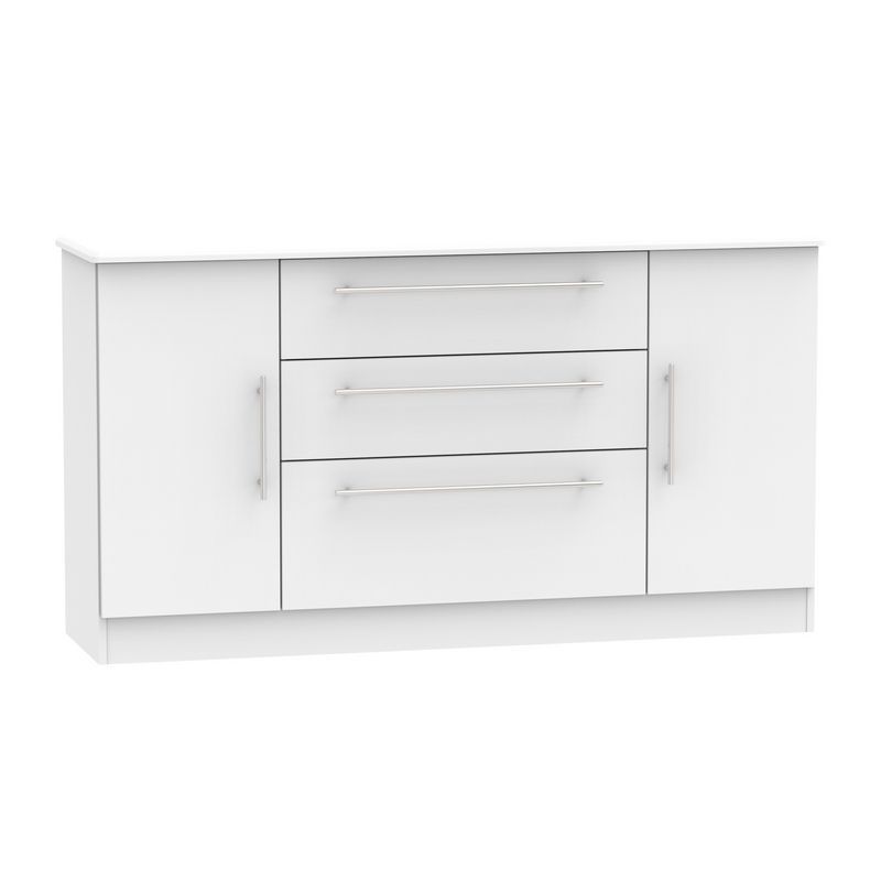 Colby Large Sideboard Grey 2 Doors 3 Drawers