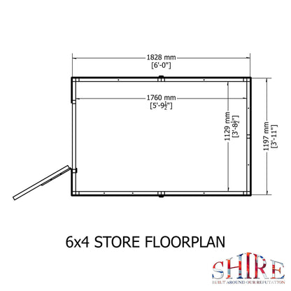 Shire Shetland 4' 5" x 6' 2" Apex Shed - Premium Dip Treated Shiplap