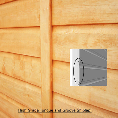 Shire Shetland 4' 5" x 6' 2" Apex Shed - Premium Dip Treated Shiplap