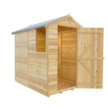 Shire Shetland 4' 5" x 6' 2" Apex Shed - Premium Dip Treated Shiplap