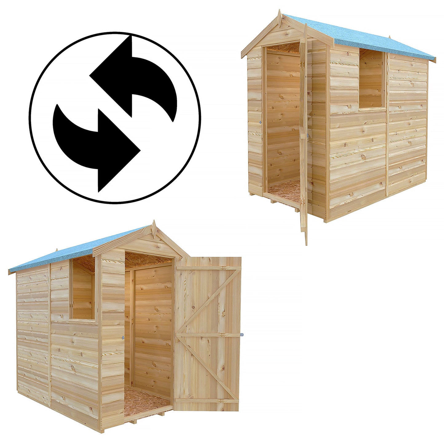 Shire Shetland 4' 5" x 6' 2" Apex Shed - Premium Dip Treated Shiplap