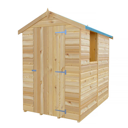 Shire Shetland 4' 5" x 6' 2" Apex Shed - Premium Dip Treated Shiplap