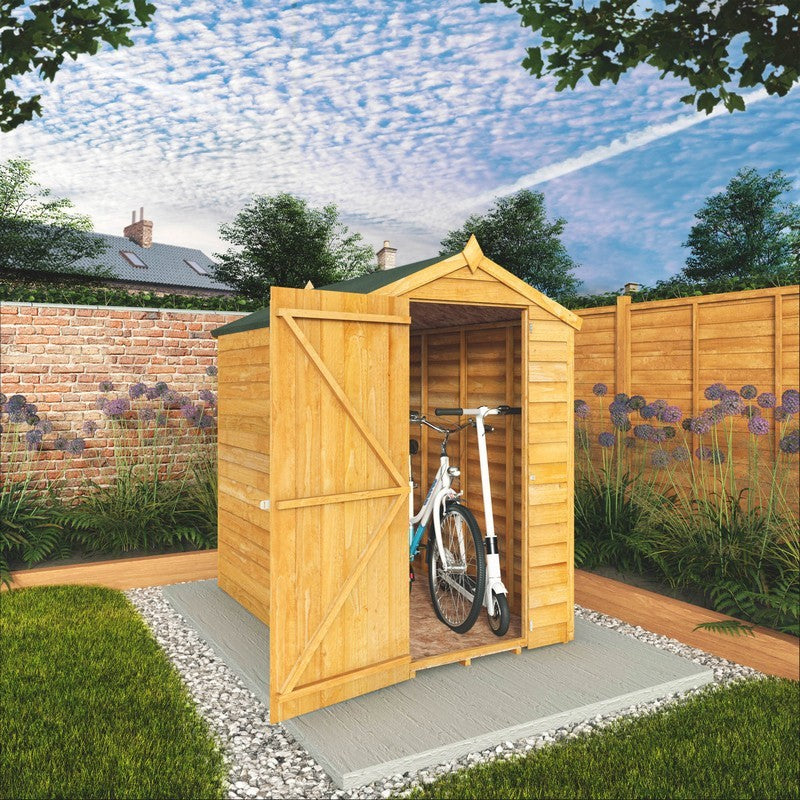 Mercia 5' 11" x 4' 3" Apex Shed - Budget 8mm Cladding Overlap