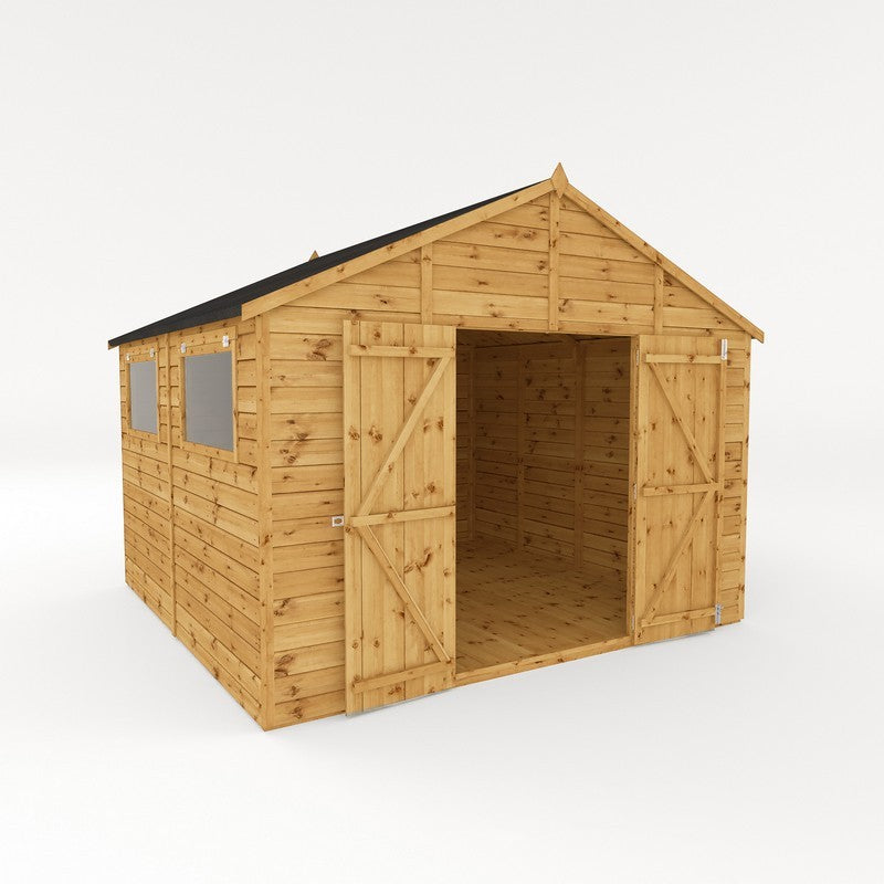 Mercia Premier 10' x 9' 9" Apex Workshop - Premium Pressure Treated Shiplap