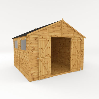 Mercia Premier 10' x 9' 9" Apex Workshop - Premium Pressure Treated Shiplap