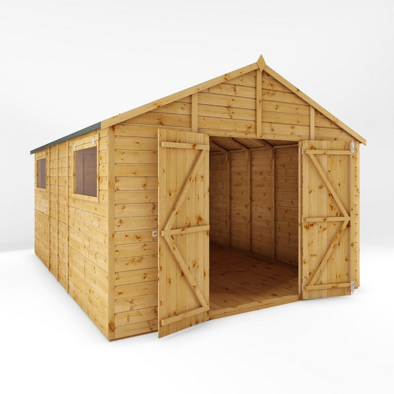 Mercia Premier 13' 8" x 10' Apex Workshop - Premium Dip Treated Shiplap