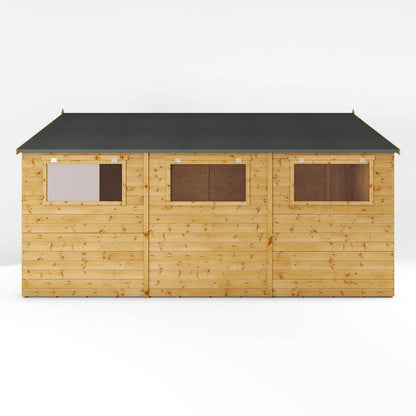 Mercia Premier 10' x 14' 7" Apex Workshop - Premium Dip Treated Shiplap