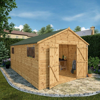 Mercia Premier 10' x 15' 7" Apex Workshop - Premium Pressure Treated Shiplap