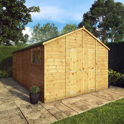 Mercia Premier 10' x 17' 7" Apex Workshop - Premium Dip Treated Shiplap