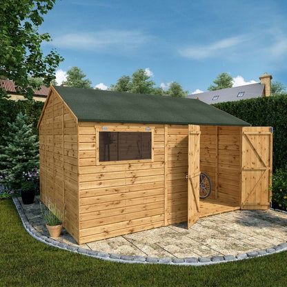 Mercia Premier 11' 8" x 10' Reverse Apex Workshop - Premium Pressure Treated Shiplap