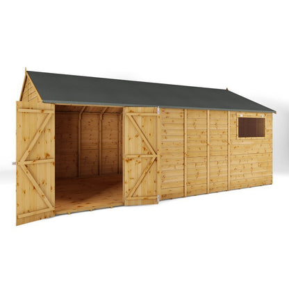 Mercia Premier 17' 11" x 10' Reverse Apex Workshop - Premium Dip Treated Shiplap