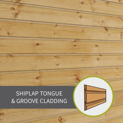 Mercia 5' 8" x 7' 8" Apex Shed - Premium Pressure Treated Shiplap