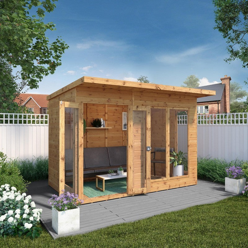 Mercia Maine 10' 1" x 7' 7" Pent Summerhouse - Premium Dip Treated Shiplap