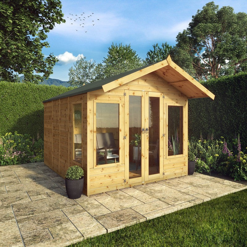 Mercia Sussex 8' 2 x 11' 10 Apex Summerhouse - Premium Dip Treated Shiplap