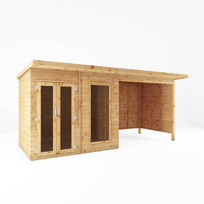 Mercia Maine 7' 7" x 15' 7" Pent Summerhouse - Classic 12mm Cladding Tongue & Groove