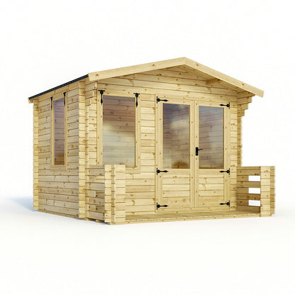 Mercia 11' 2" x 11' 2" Apex Log Cabin - Premium 19mm Cladding Log Clad