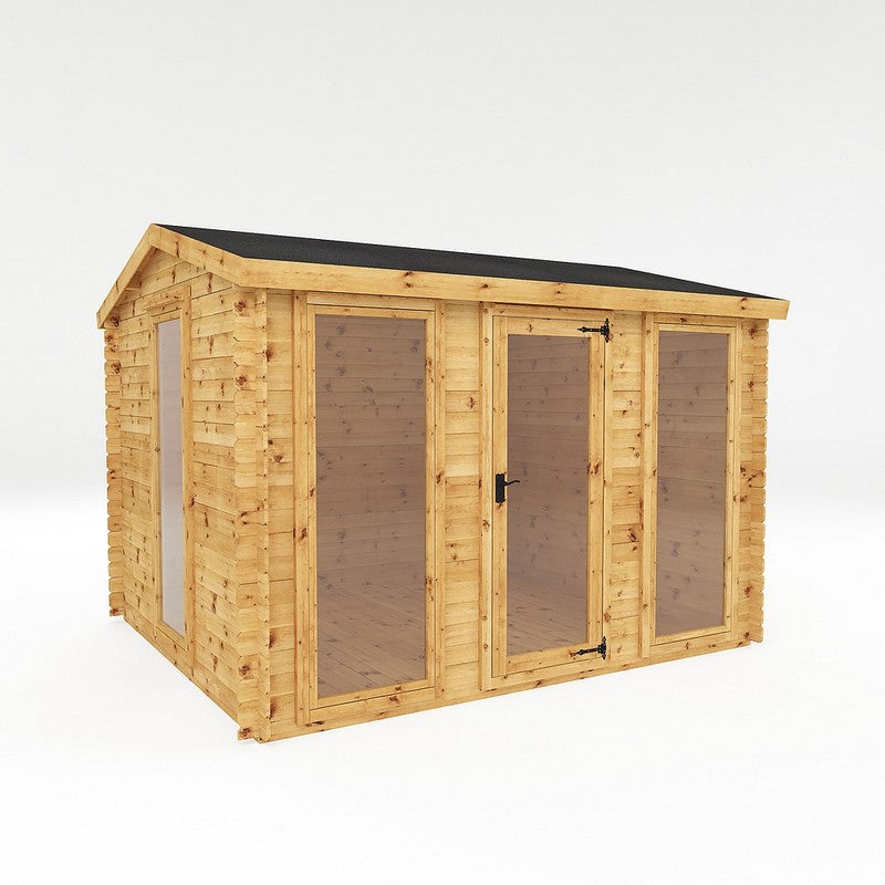 Mercia 11' 6" x 10' 3" Apex Log Cabin - Premium 19mm Cladding Log Clad