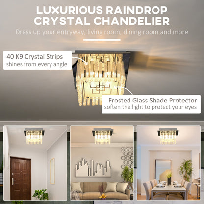 Modern Raindrop K9 Crystal Chandelier